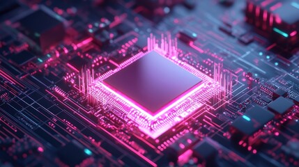 Fototapeta premium The best-selling GPU chip revolutionized by AI technology, driving innovation in contemporary computing