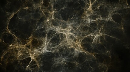 Obraz premium Abstract Cosmic Structure with Golden and Black Textures