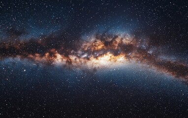 Fototapeta premium Stunning view of a spiral galaxy bursting with stars in a vast night sky