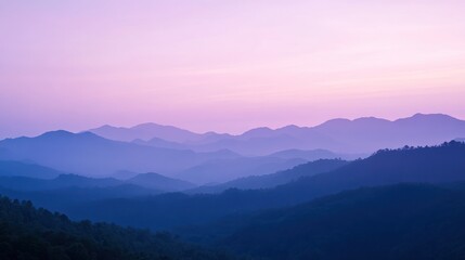 Obraz premium Purple Dawn Mountain Range Vista