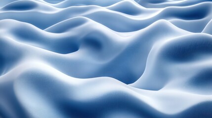 Obraz premium Abstract Blue Undulating Landscape: A Serene 3D Render