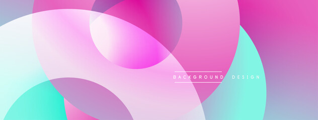 Background design with overlapping circular shapes, featuring smooth gradients and soft lighting effects, creating a dynamic abstract composition