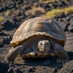 Fototapeta premium turtle on a rock
