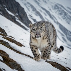 Fototapeta premium snow leopard portrait