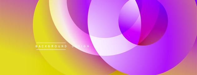 Background design with overlapping circular shapes, featuring smooth gradients and soft lighting effects, creating a dynamic abstract composition