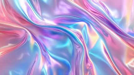 Fototapeta premium Dreamy Holographic Gradient in Pink, Blue, Purple, and Teal
