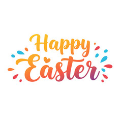 Obraz premium colourful happy easter text