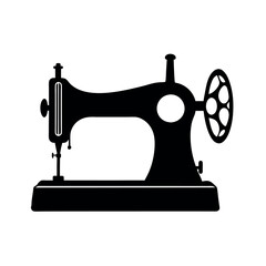 old sewing machine vector illustration