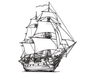 traditional ship pattern vector