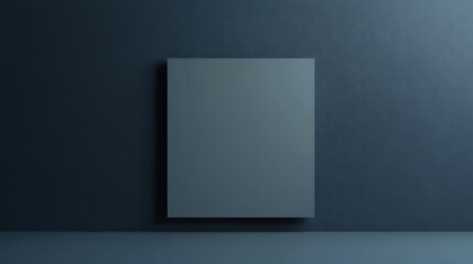 A minimalist square panel against a dark background, evoking a sense of simplicity and calm.