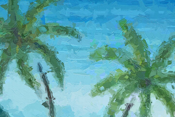 Various oil paintings, flowers, marine creatures, tigers, and beautiful scenery