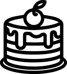 Cake and Dessert Icon – Layer Cake for Celebration Sweet Moment