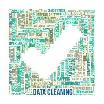 Data Cleaning Word Cloud. Key Issues in Data Quality and Preprocessing
