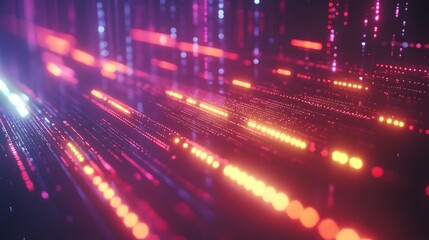 Fototapeta premium Abstract data streams showcasing digital patterns with a vibrant color scheme