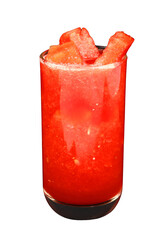 fresh watermelon juice in transparent background in the cup