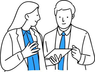 Hand Draw Office Illustration