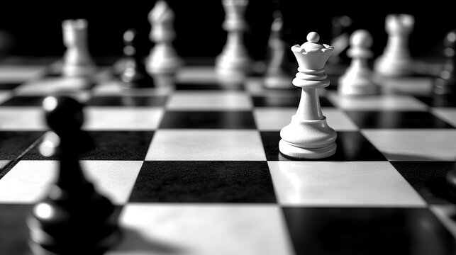 Focused player contemplating their next chess move during an intense mid-game match