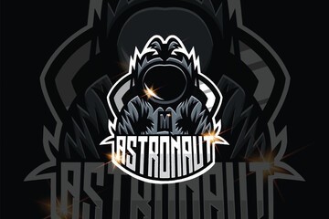 astronaut  mascot  logo for sport or esport team