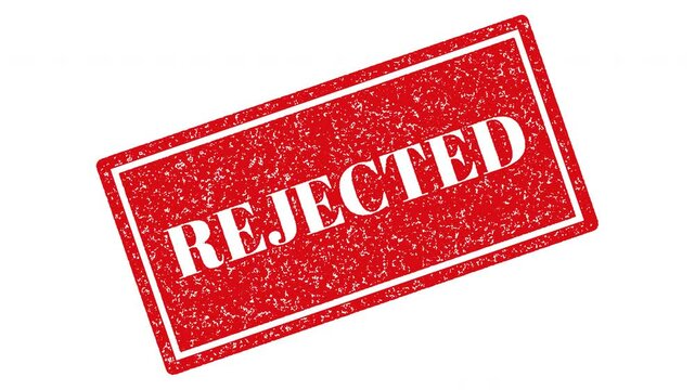 Rejected stamp for a disapproved mark, symbolizing denial or rejection, suitable for graphic design, business presentations, and social media posts