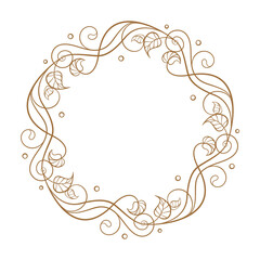 An Elegant vintage style floral wreath, perfect for a variety of invitations, cards, or decorative purposes