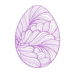 An Elegant Easter Egg adorned with Intricate Line Designs that evoke artistic beauty and creativity