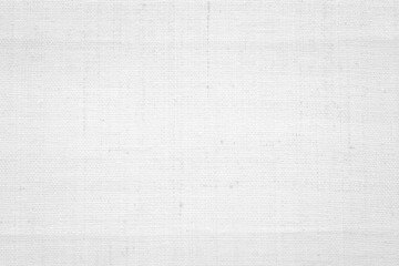 White color fabric canvas woven texture background in pattern light blank. Natural gauze linen, carpet wool and cotton cloth textile textured as clean empty for decoration text. Grey sack material.