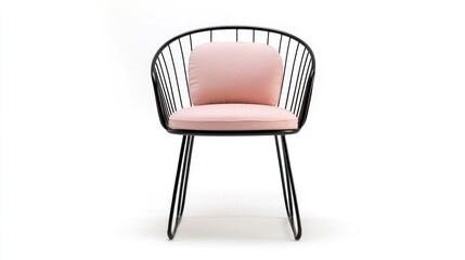 Fototapeta premium Pink chair, modern design, studio shot, interior
