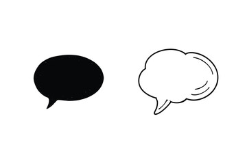 Communication Bubbles Speech, Dialogue, Chat, Icons, Black, White, Graphic, Design, Elements, Symbol