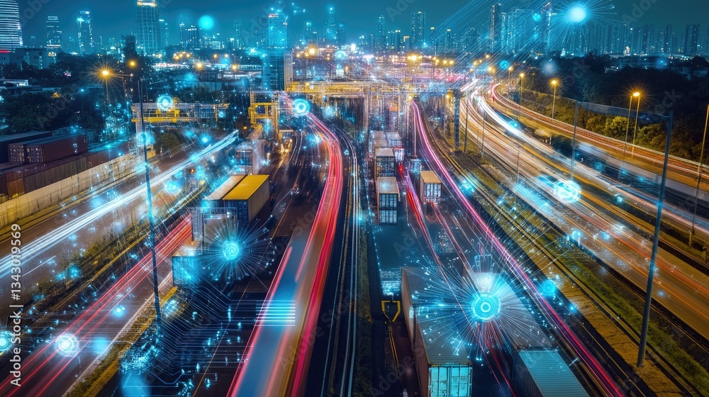 Poster a seamless intermodal freight transfer station integrating ai-driven automation technology.
