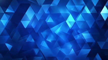 Obraz premium Abstract geometric blue background with triangle and hexagon patterns