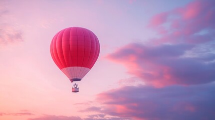 Fototapeta premium Space Balloon Basket Moment Adventurous Right Pastel