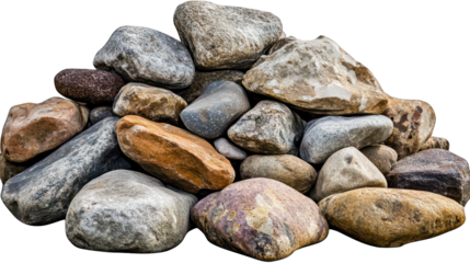 Decorative rocks pile with transparent background | Transparent PNG --ar 16:9
