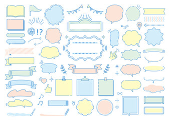 ポップで楽しい吹き出しセット