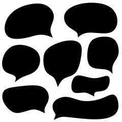 Various shape of organic speech bubbles