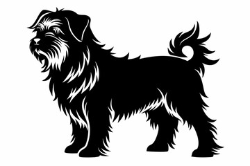 affenpinscher line art silhouette vector illustration