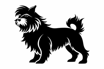 affenpinscher line art silhouette vector illustration