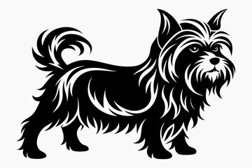 affenpinscher line art silhouette vector illustration