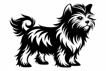 affenpinscher line art silhouette vector illustration