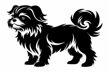 affenpinscher line art silhouette vector illustration
