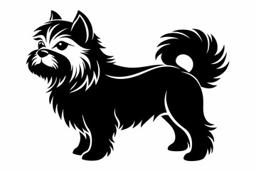 affenpinscher line art silhouette vector illustration