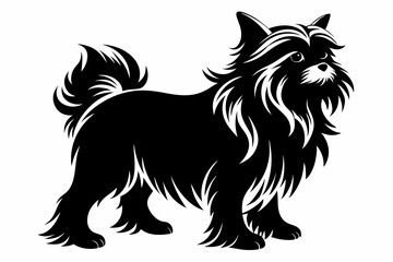 affenpinscher line art silhouette vector illustration