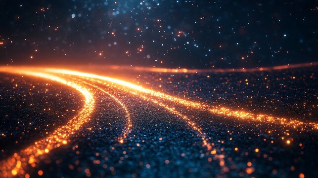 Business progress abstract path leading a bright future forward movement concept