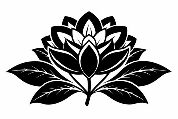 alpena flower line art silhouette vector illustration