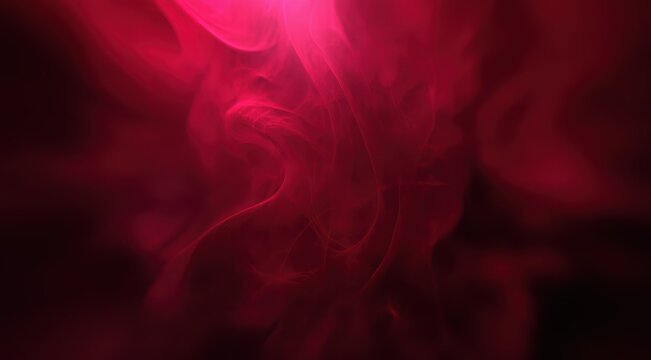 Abstract red smoke creating a flowing, mysterious atmosphere.