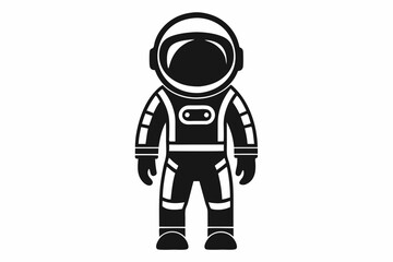 Fototapeta premium astronaut line art silhouette vector illustration