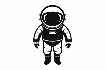 astronaut line art silhouette vector illustration