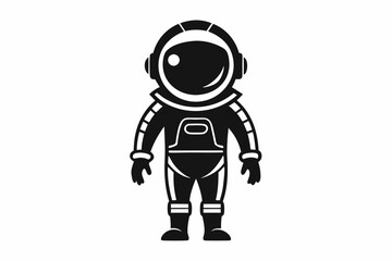 astronaut line art silhouette vector illustration