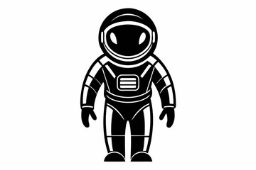astronaut line art silhouette vector illustration