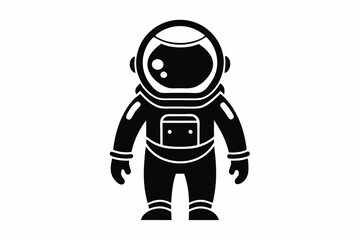astronaut line art silhouette vector illustration