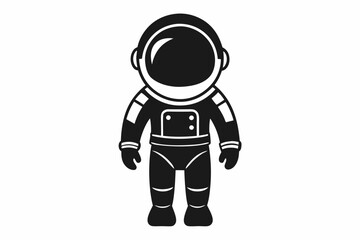 astronaut line art silhouette vector illustration